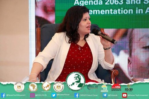 The young participants of the “Nasser International Leadership” Fellowship met with SDGs Agenda 2063 expert , Mrs Sarah Hamouda,  to discuss the role of African peer review mechanism (APRM) in promoting South-South cooperation