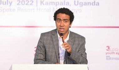 In the presence of Ugandan President... Ghazaly speaking at The APRM Youth Continental  Symposium