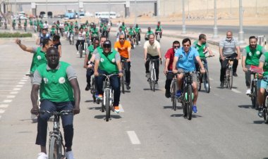 Una maratón deportiva en la Ciudad Deportiva de la nueva capital administrativa en el marco del día decimotercer  Nasser Fellowship
