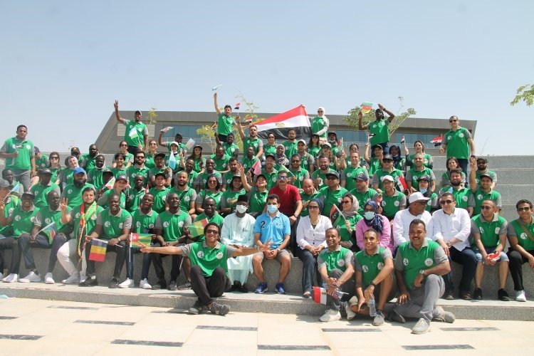 Una maratón deportiva en la Ciudad Deportiva de la nueva capital administrativa en el marco del día decimotercer  Nasser Fellowship