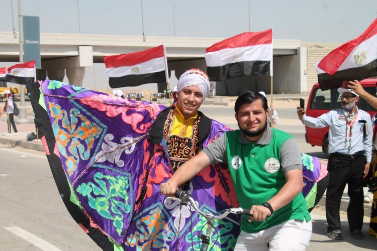 Una maratón deportiva en la Ciudad Deportiva de la nueva capital administrativa en el marco del día decimotercer  Nasser Fellowship