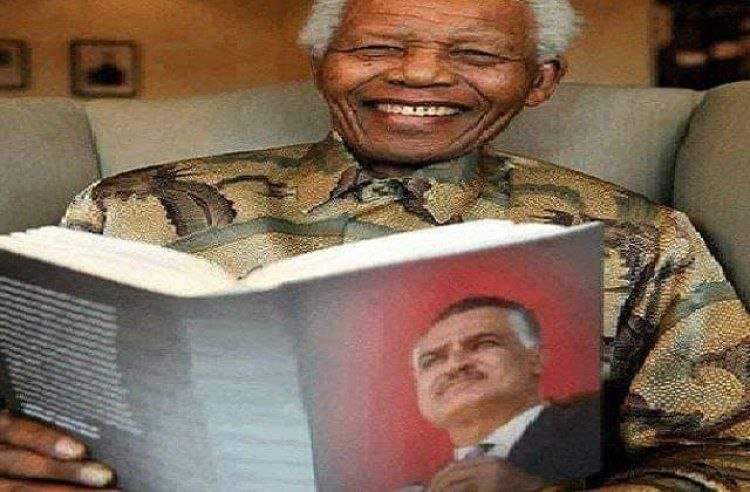 Nelson Mandela…the first black president of South Africa