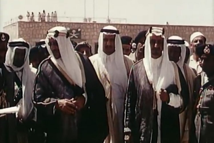 During King Saud's Farewell to President Nasser After the Conclusion of His Visit